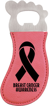 Foot-Shaped Leatherette Bottle Opener- Pink