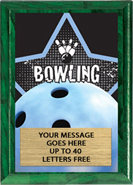 Bowling Full Color Star Plaque