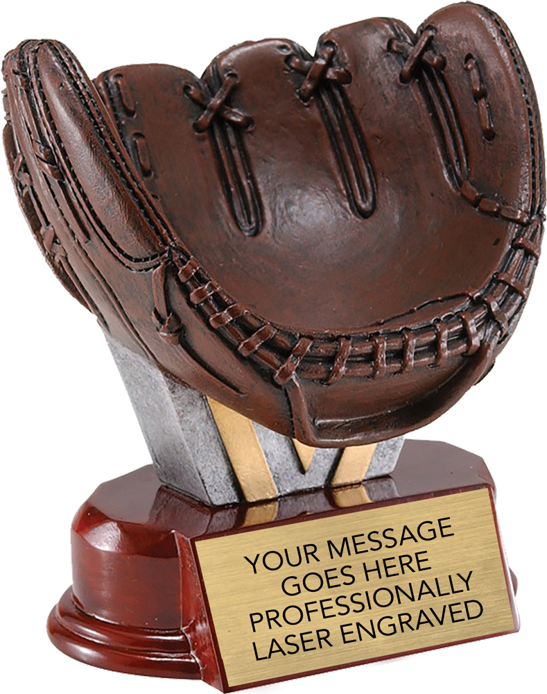 Baseball Glove Ball Holder Resin Trophy