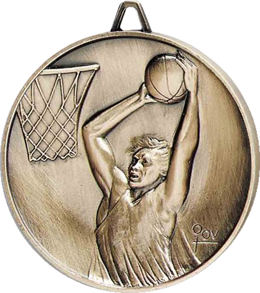 2.5 inch Premium Satin Finish Medal - Basketball