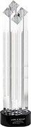 Diaquad Crystal Tower Award - 16 inch