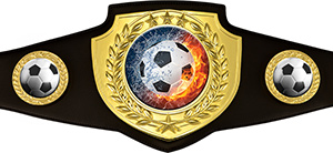Soccer Champion Shield Award Belt