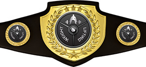Weigh Lifting Champion Shield Award Belt