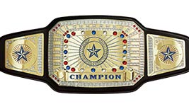 Champion Award Belt- Black & Gold