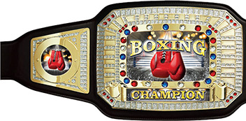 Boxing Champion Award Belt- Black & Gold