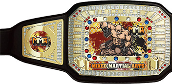 MMA Champion Award Belt- Black & Gold
