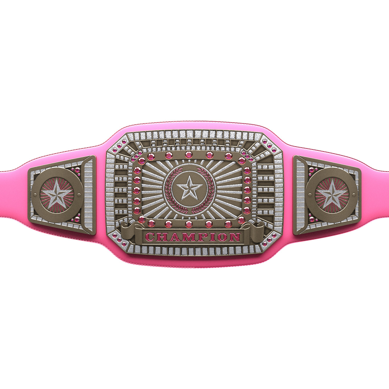 Champion Award Belt - Pink & Silver