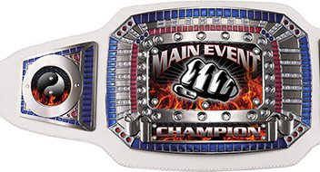 Main Event Champion Award Belt- White & Silver
