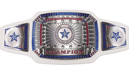 Champion Award Belt- White & Silver
