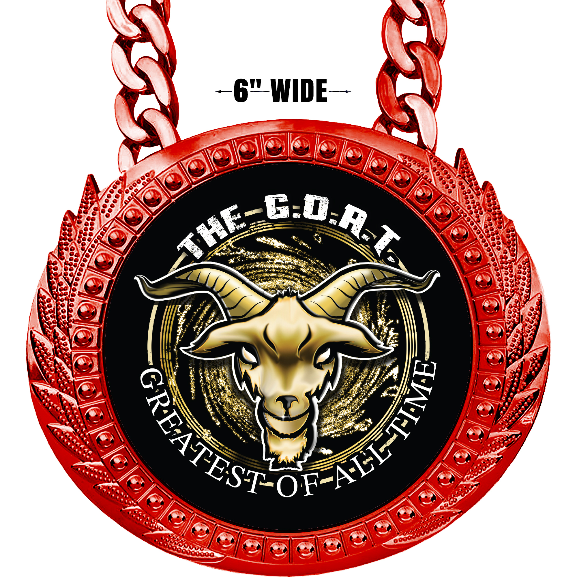 The G.O.A.T. 6 inch Red Champion Chain