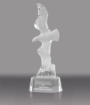 Soaring Eagle Award on Clear Crystal Base