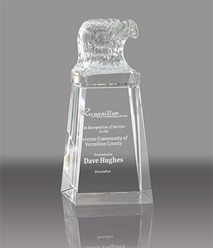 Crystal Tower Eagle Bust Award