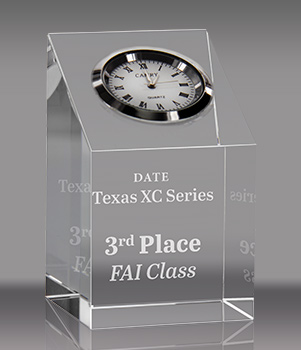 Crystal Clock Paperweight Award