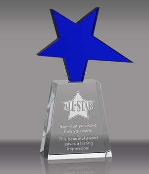 Crystal Blue Shooting Star Award