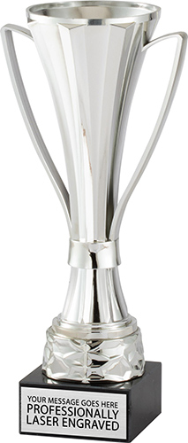 Plastic Fluted Silver Cup - 12 inch