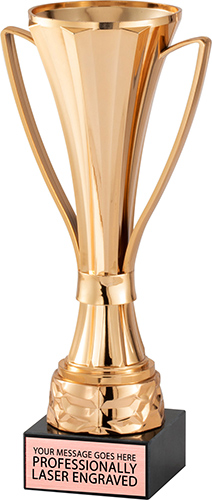 Plastic Fluted Bronze Cup - 12 inch