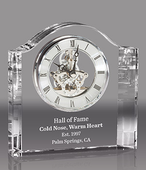 Crystal Skeleton Clock Award