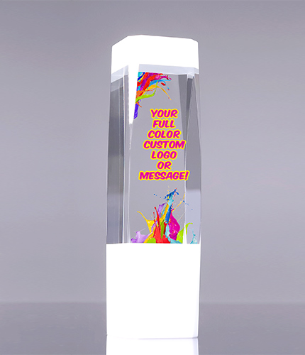 Monolith Custom Crystal Award - White