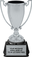 Silver Metal Open Top Cup