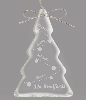 Crystal Faceted Ornament- Christmas Tree