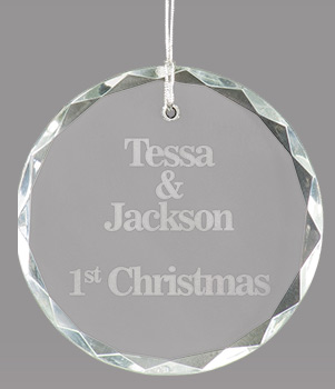 Crystal Faceted Ornament- Round