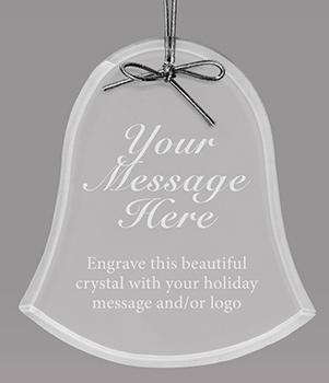 Beveled Crystal Ornaments- Bell