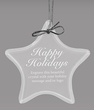 Beveled Crystal Ornaments- Star