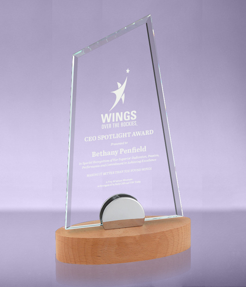 Milan Series Crystal Award - 8.625 inch