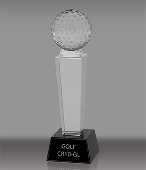 Crystal Golf Award- 10 inch