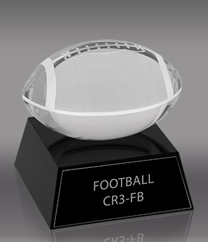 Crystal Football Award- 3.25 inch