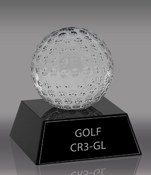 Crystal Golf Award- 3.5 inch