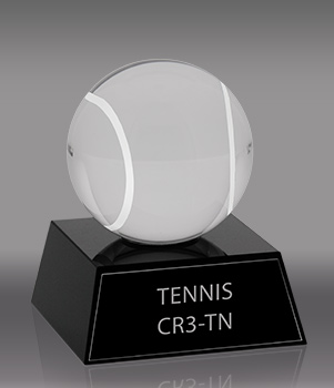 Crystal Tennis Award- 3.5 inch