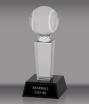 Crystal Baseball Award- 7 inch