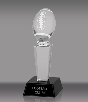 Crystal Football Award- 7.25 inch