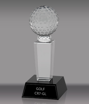 Crystal Golf Award- 7 inch