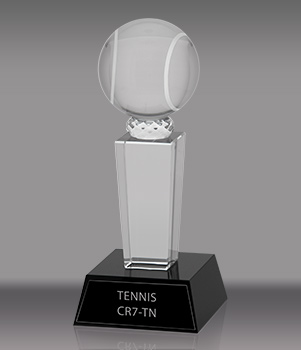 Crystal Tennis Award- 7 inch