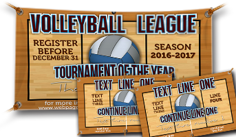Volleyball Vinyl Banner- Volleyball Court