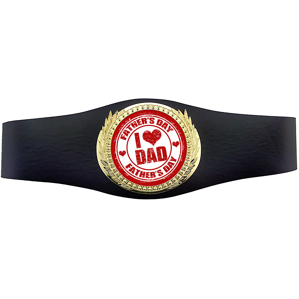 40 inch Father's Day Champion Award Belt - I Heart Dad