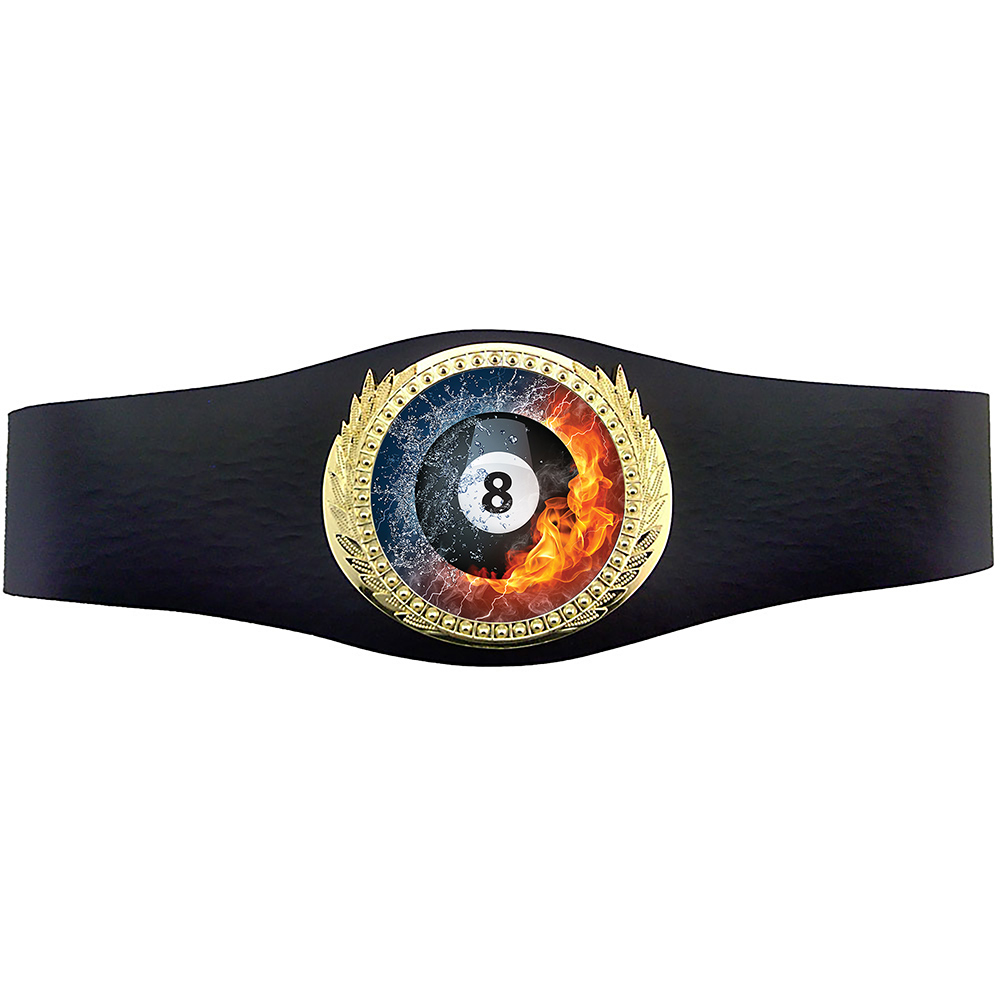 40 inch Billiards Champion Award Belt - Fire & Water