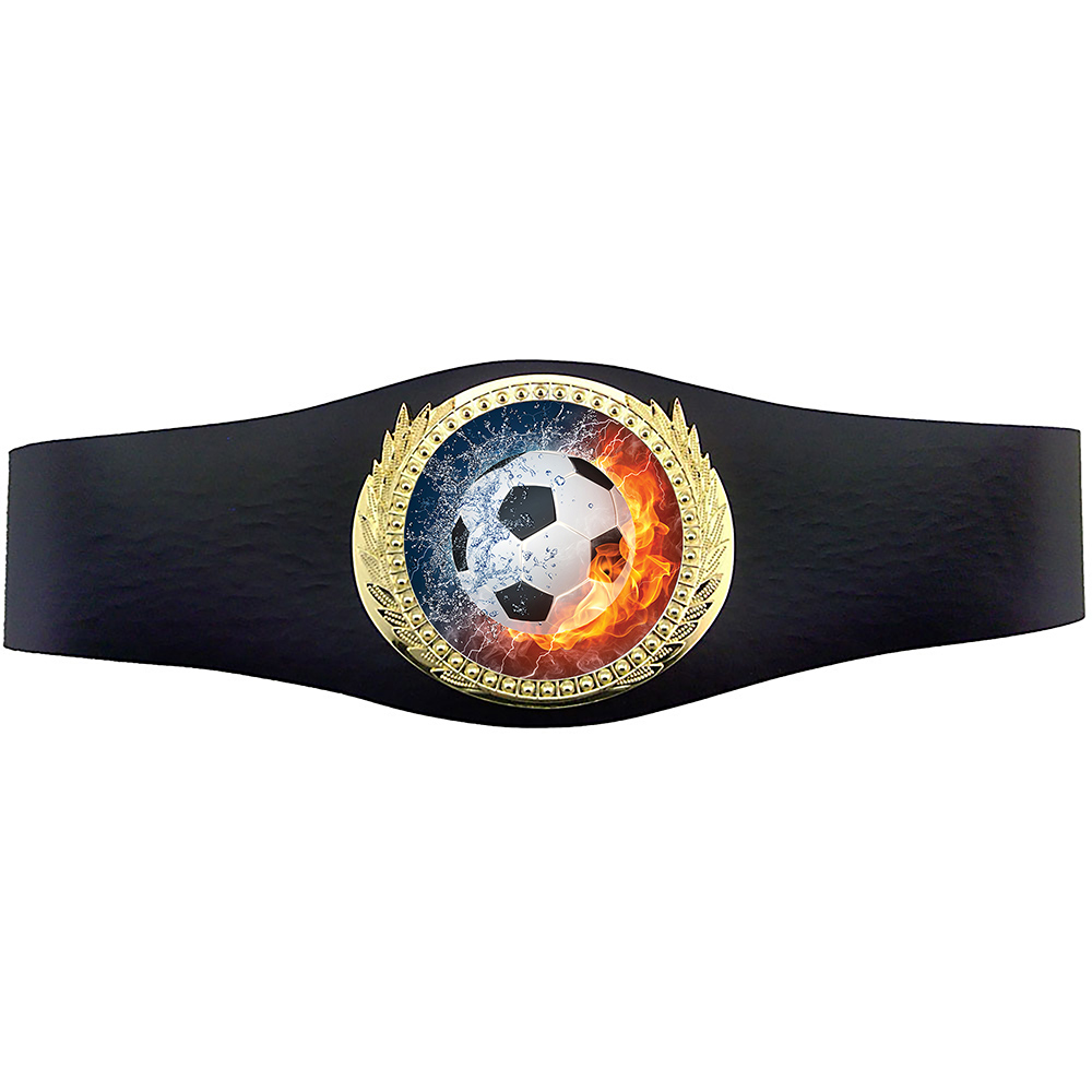 40 inch Soccer Champion Award Belt - Fire & Water