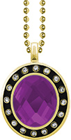 Purple Gem Gold Charm