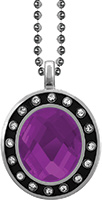 Purple Gem Silver Charm