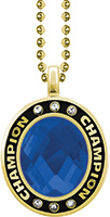 Blue Gem Gold Champion Charm