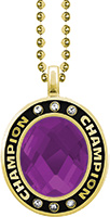 Purple Gem Gold Champion Charm