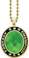 Green Gem Gold Fantasy Champion Charm