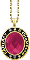 Pink Gem Gold Fantasy Champion Charm