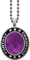 Purple Gem Silver Fantasy Champion Charm