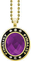 Purple Gem Gold Finalist Charm