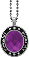 Purple Gem Silver Finalist Charm