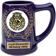 Blue Ceramic Custom Insert Award Mug